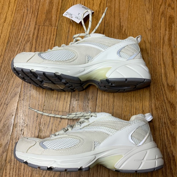 H&M Chunky Mesh Sneakers White & Cream - NWT Size 8 - Picture 3 of 10